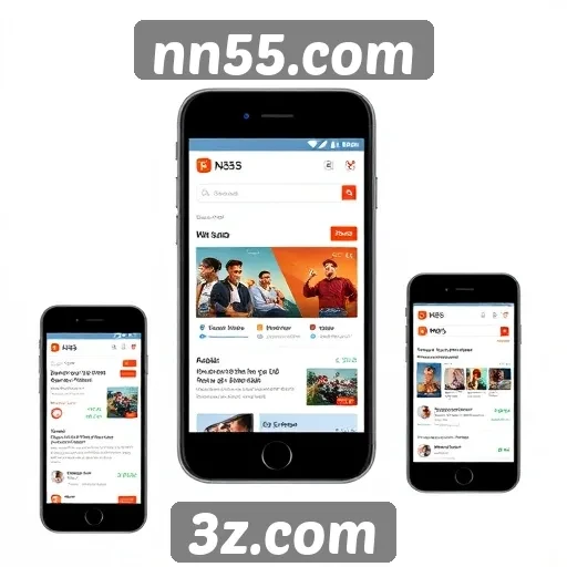 Experiência mobile do nn55.com em dispositivos diversos